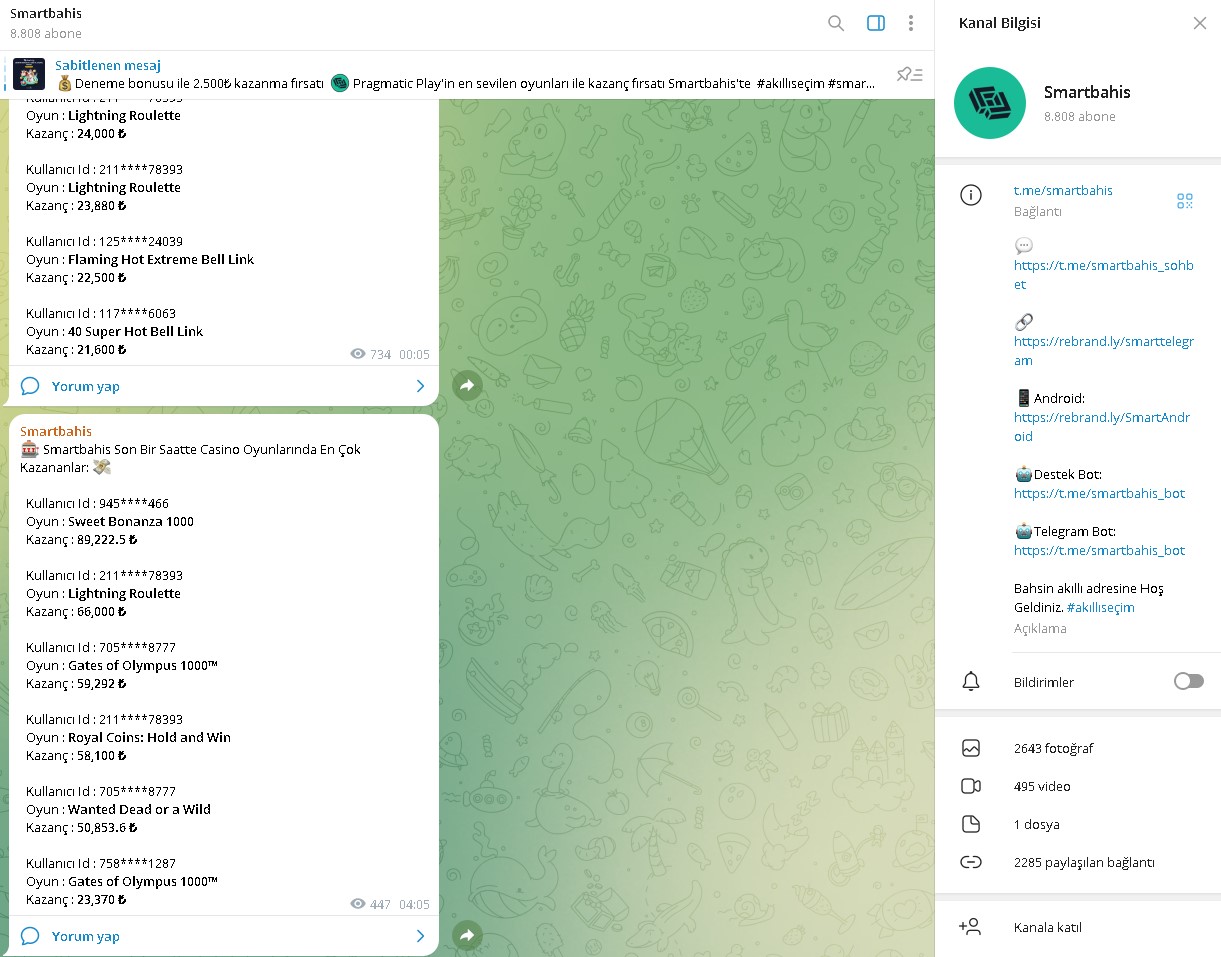 Smartbahis Telegram